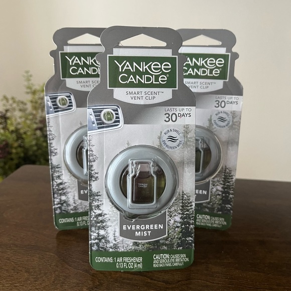 Yankee Candle Other Three Yankee Candle Evergreen Mist Smart Scent Car Vent Clip Air